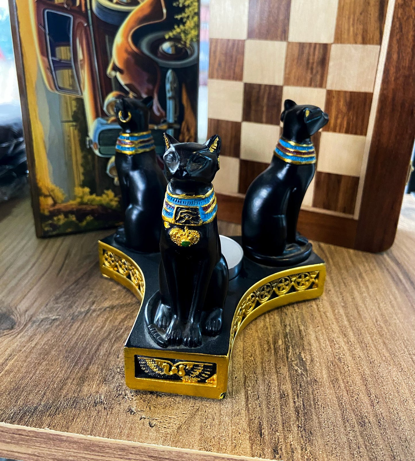 Antik Mısır Kedi Bastet Figür Buhurdanlık